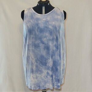 Lane Bryant livi athletic wear open open back Blue Tie-Dye